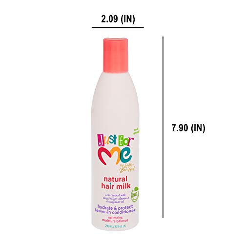 Just For Me Natural Hair Milk Hydrate & Protect Leave-In Conditioner, Maintains Moisture Balance, With Coconut Milk, Shea Butter, Vitamin E & Sunflower Oil, 10 Ounce - Image 5