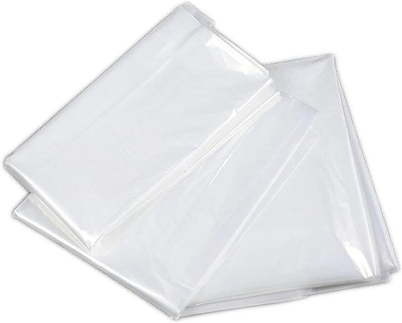 Fangkun 100 Pack Garment Bag Transparent Clothing Dust Cover Dustproof Hanging Clothes Suit Dress Jacket Cover for Dry Cleaner Home Storage Travel Clothes Storage Closet 23.6 x 47.2 inches - Image 1