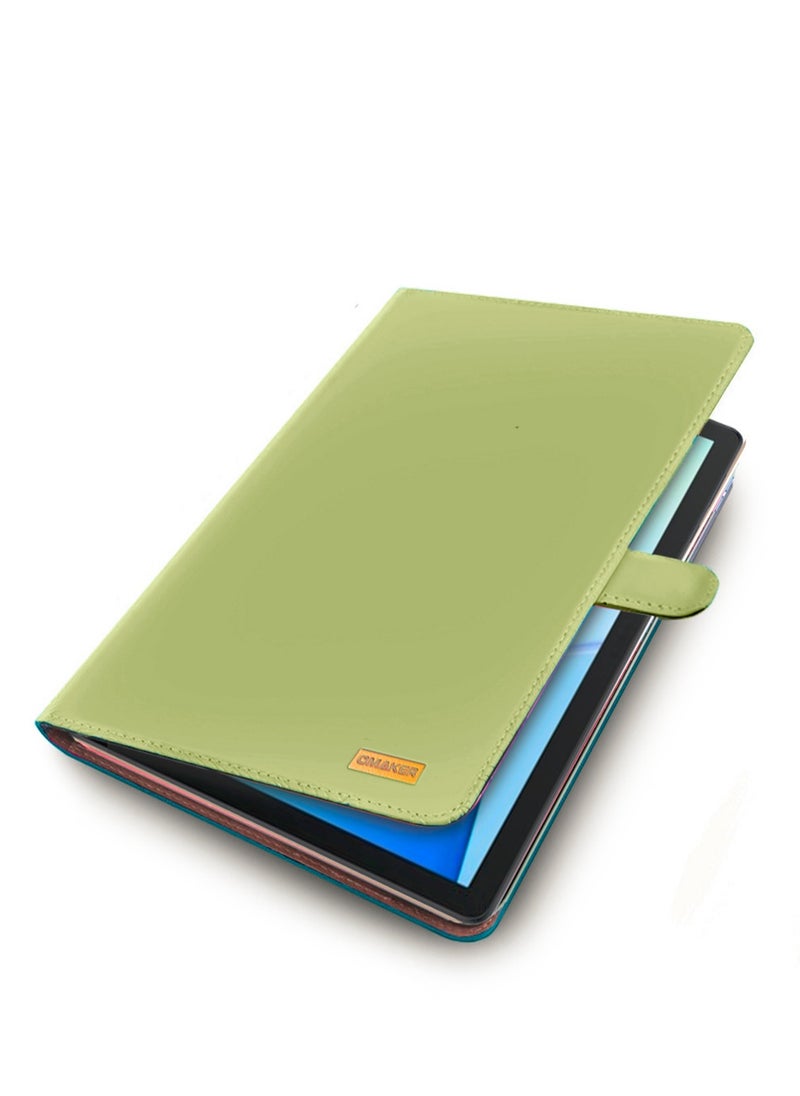 OMAKER - حافظة جلدية ذكية عالية الجودة مع غطاء حماية كامل مع حامل مغناطيسي لجهاز Samsung Galaxy Tab A9 Plus مقاس 11 بوصة 2023 - أخضر - Image 1