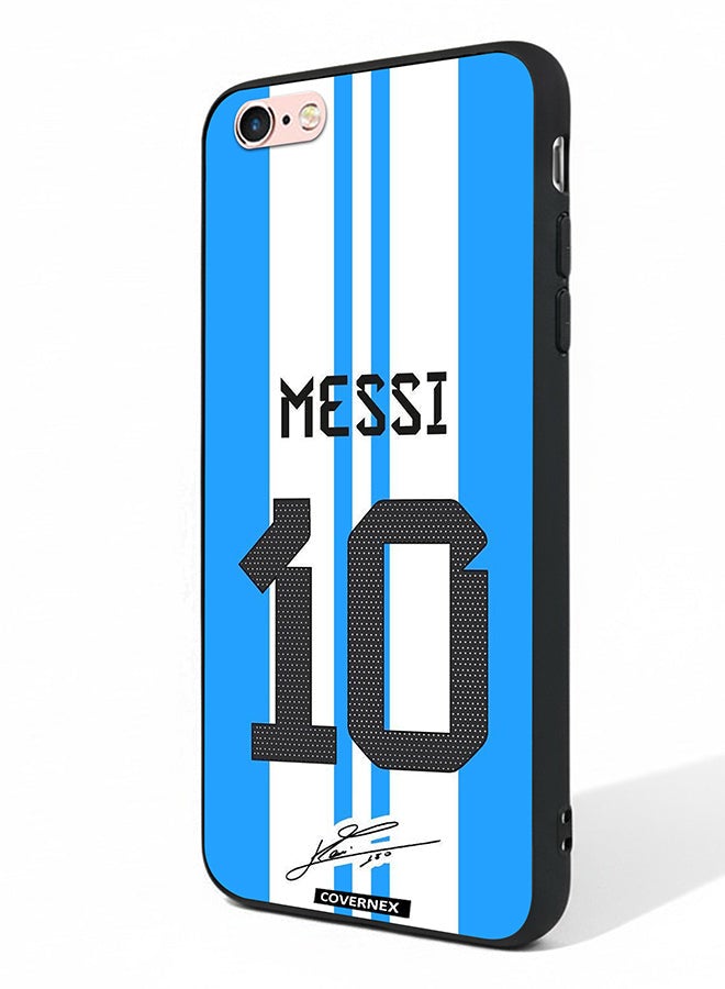 Covernex Apple iPhone 6s Protective Case Cover Printed Featuring Lionel Messi National Team Jersy Design with Signature - Image 1