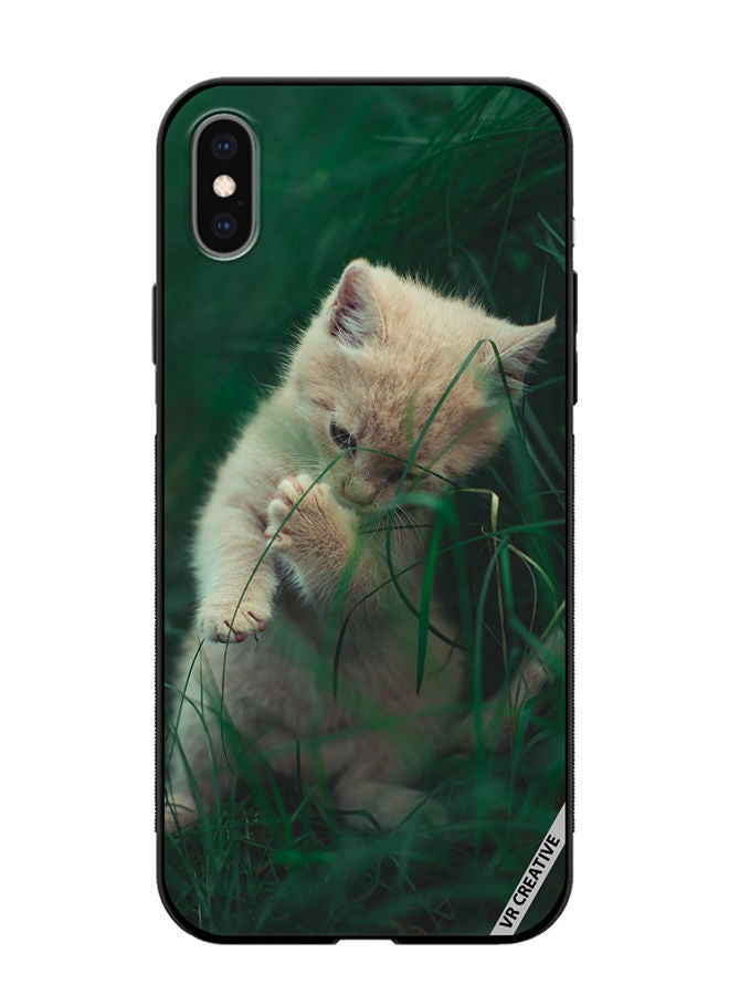 VR CREATIVE Protective Case Cover For Apple iPhone XS Max Playing Kitten Design Multicolour - Image 1