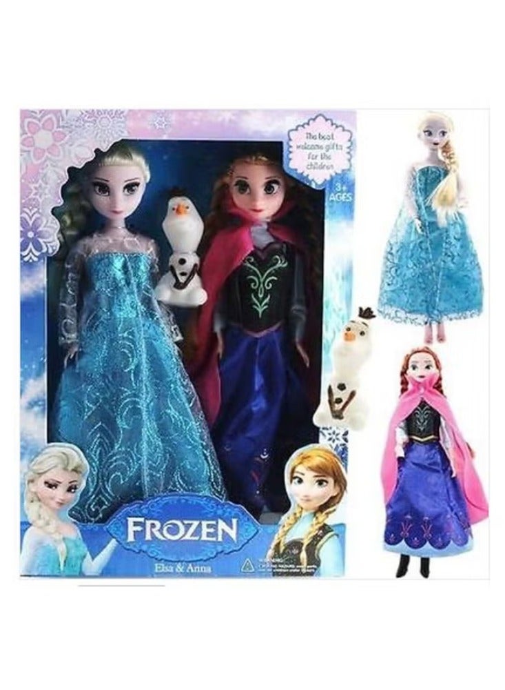 Dream Zone 2-Piece Anna And Elsa Princess Fashion Doll Set