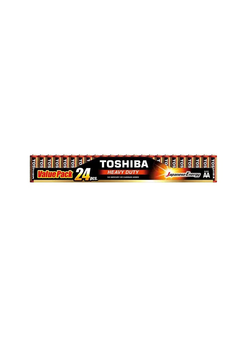 Toshiba Heavy Duty Aa 1.5V Battery Pack Of 24 Pcs