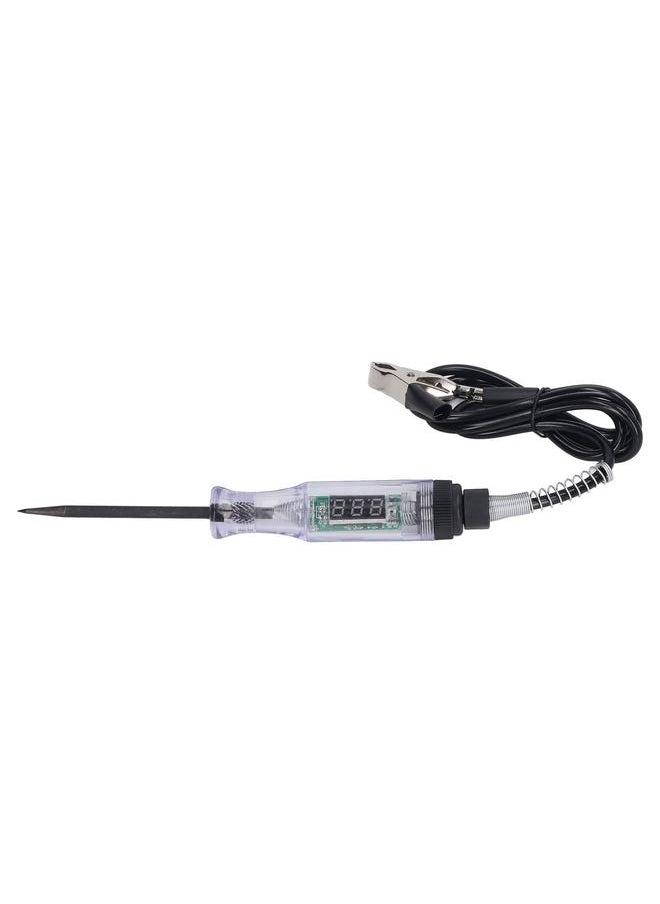 Thoraya Digital LED Circuit Tester 3‑70V Portable Automotive Circuit Tester with Spring Wire and Long Steel Probe 20A Black  - Image 4