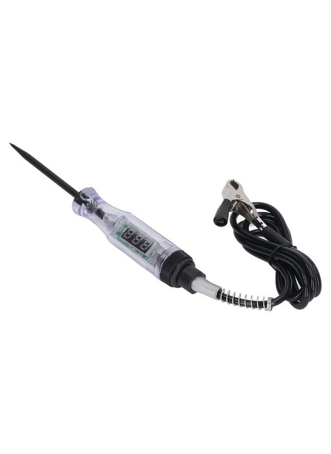 Thoraya Digital LED Circuit Tester 3‑70V Portable Automotive Circuit Tester with Spring Wire and Long Steel Probe 20A Black  - Image 3