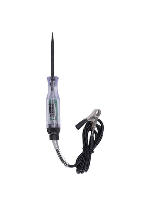 Digital LED Circuit Tester 3‑70V Portable Automotive Circuit Tester with Spring Wire and Long Steel Probe 20A Black