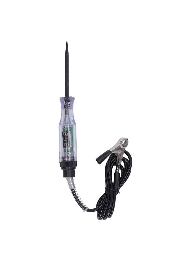 Thoraya Digital LED Circuit Tester 3‑70V Portable Automotive Circuit Tester with Spring Wire and Long Steel Probe 20A Black  - Image 1