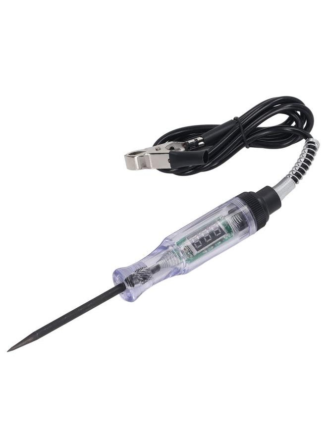 Thoraya Digital LED Circuit Tester 3‑70V Portable Automotive Circuit Tester with Spring Wire and Long Steel Probe 20A Black  - Image 5