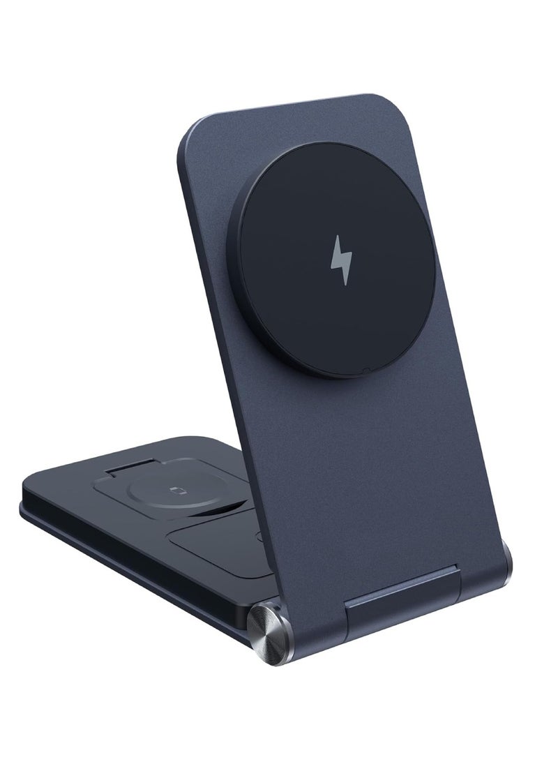 Digi Core 3 في 1 محطة شحن لاسلكية محمولة Magplus شاحن لاسلكي متوافق مع شاحن ساعة iphone 15/14/13/12 - Image 1