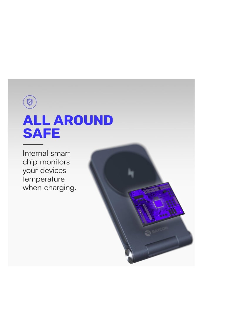 Digi Core 3 في 1 محطة شحن لاسلكية محمولة Magplus شاحن لاسلكي متوافق مع شاحن ساعة iphone 15/14/13/12 - Image 4