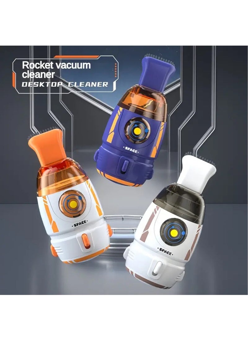 Compact Desktop Vacuum Cleaner - Easy to Use, Lightweight, and Portable - Perfect for Quick Cleanups and Small Spaces, Ash for Laptop, Keyboard, Computer,Car and Desk (Orange White)
