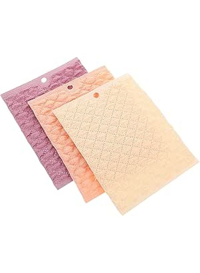 3pcs Thick Absorbent Dish Towels Set Reusable Washable Kitchen Cleaning Rags Multi Color - Image 1
