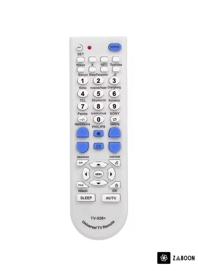 Zaboon Universal Replacement Remote Control For Smart TV White