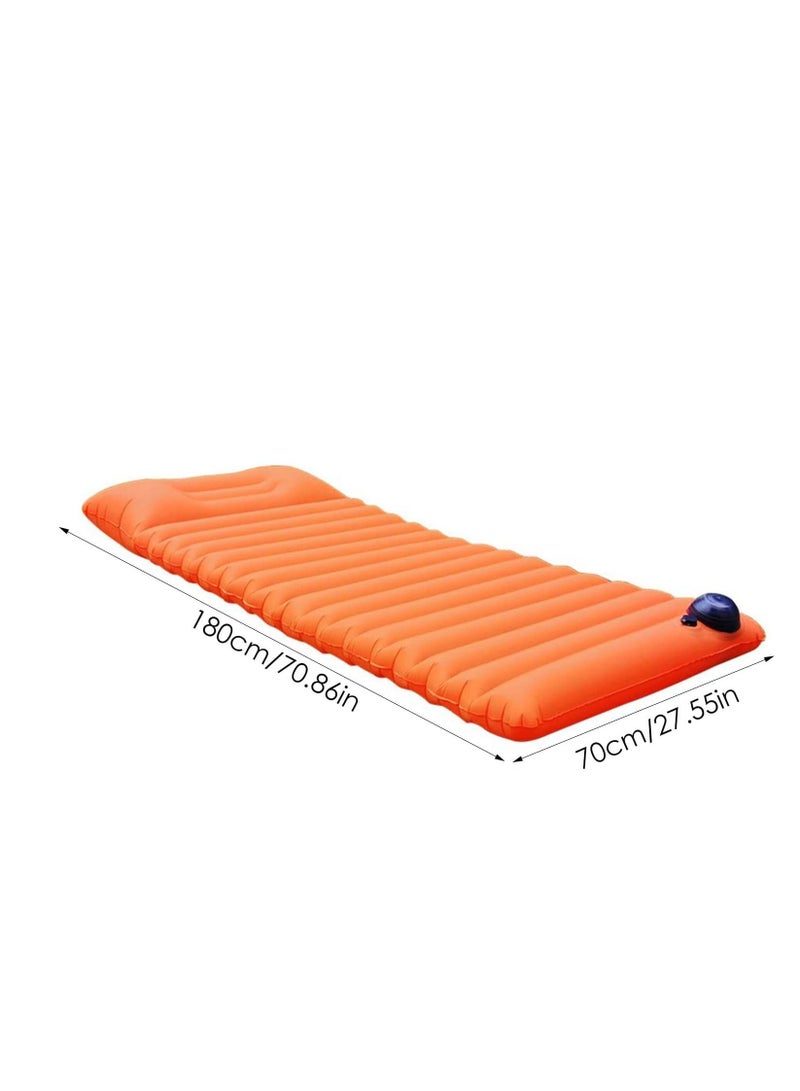 Inflatable camping pillow, outdoor waterproof inflatable uniform air cushion, portable camping pillow, outdoor equipment with foot pump - Image 1