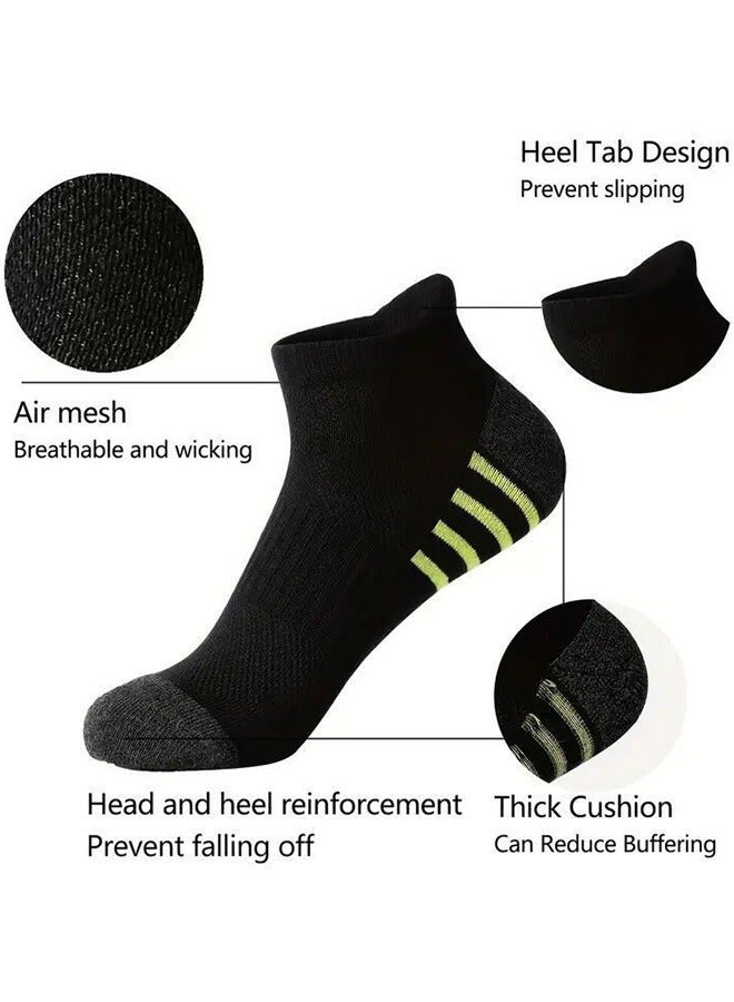 High Performance Basketball Socks - Breathable Mesh Cushioning Invisible Socks - Ankle Compression Socks For Men And Women Running Sports Socks 3 Pairs Men'S Cotton Moisture Wicking Cushioning Ankle Socks  - Image 2