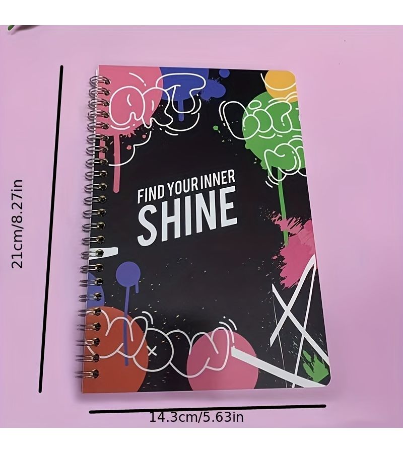 4pcs A5 Creative Doodle Literary Coil Notebook Set Student Portable High Quality Notebook - Image 2