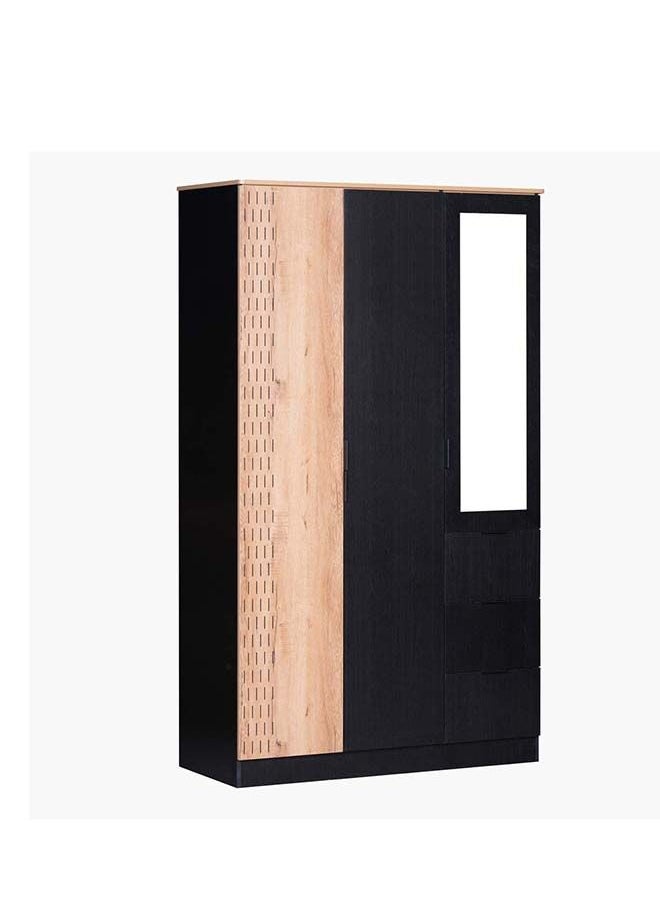 Home Box - Jordan 3-Door Wardrobe With 3 Drawers And Mirror 120x206.5x55.5 cm - Image 1