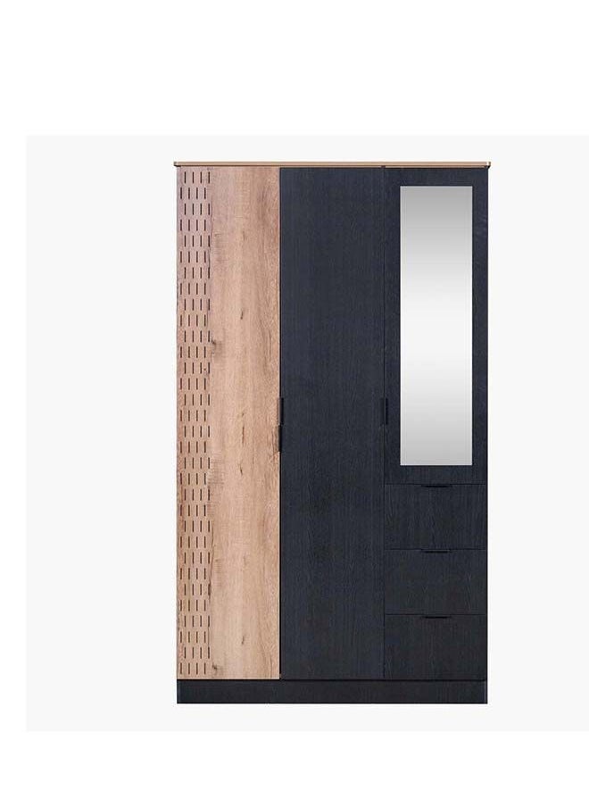 Home Box - Jordan 3-Door Wardrobe With 3 Drawers And Mirror 120x206.5x55.5 cm - Image 1