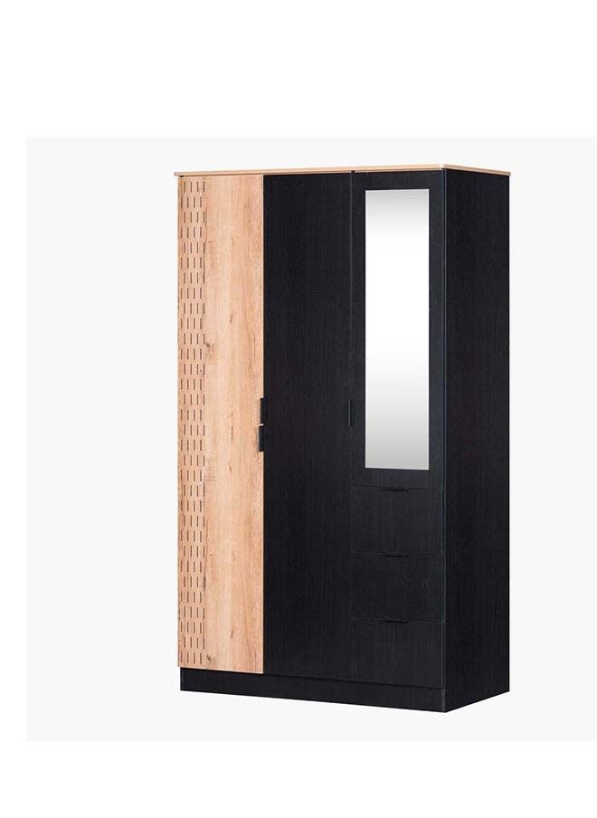 Home Box - Jordan 3-Door Wardrobe With 3 Drawers And Mirror 120x206.5x55.5 cm - Image 1