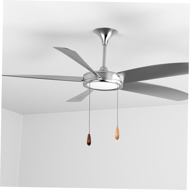 أجهزة تمديد سلسلة مروحة السقف 4 قطع مع قلادات كرة معدنية تشطيب فضي برونزي - Image 3