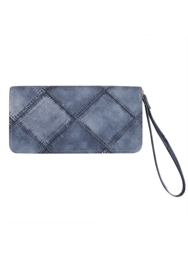 Generic - Ladies Purse Wallet PU Leather Long Women Wallet Card Holder Organiser Wallet Wristlet Clutch Wallet with Zipper Pocket Coin Purse Phone Wallet - Image 1