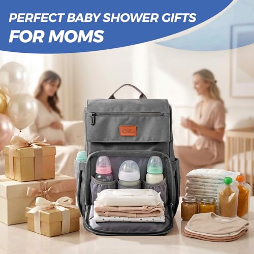 PILLANI Baby Diaper Bag Backpack Large Bag for Boys Girls Waterproof Diaper Backpack Travel Diaper Bags wChanging Pad Baby Registry Search Shower Gifts Essentials Must Haves Newborn Stuff - Image 3
