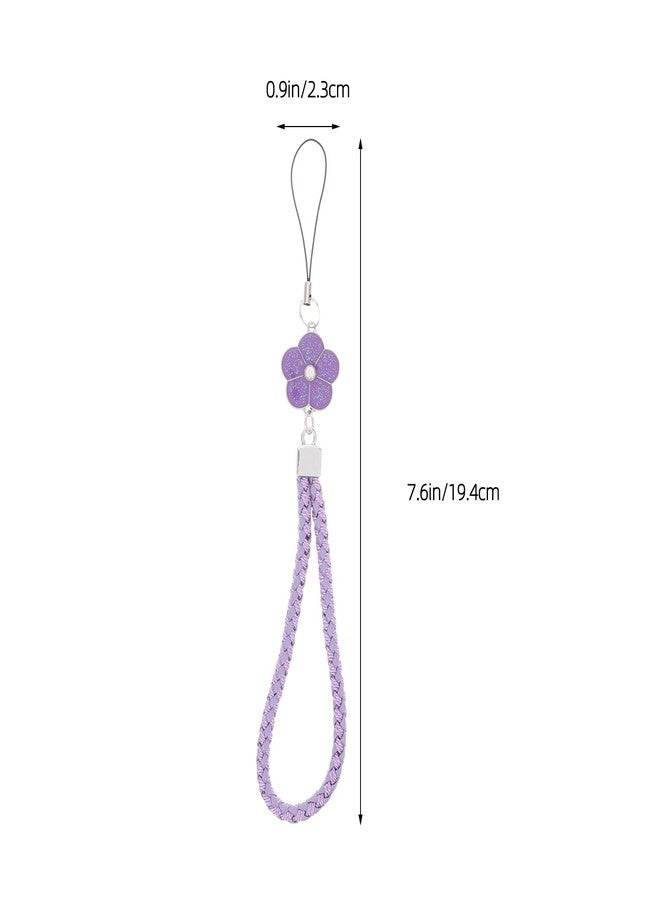 TENDYCOCO 5pcs Cell Phone Lanyard Key Chain Camera Lanyard Red s Keychain Phone Charms Wrist Strap Crystal Strap Hanging Rope Chain Plum Mobile Strap - Image 3