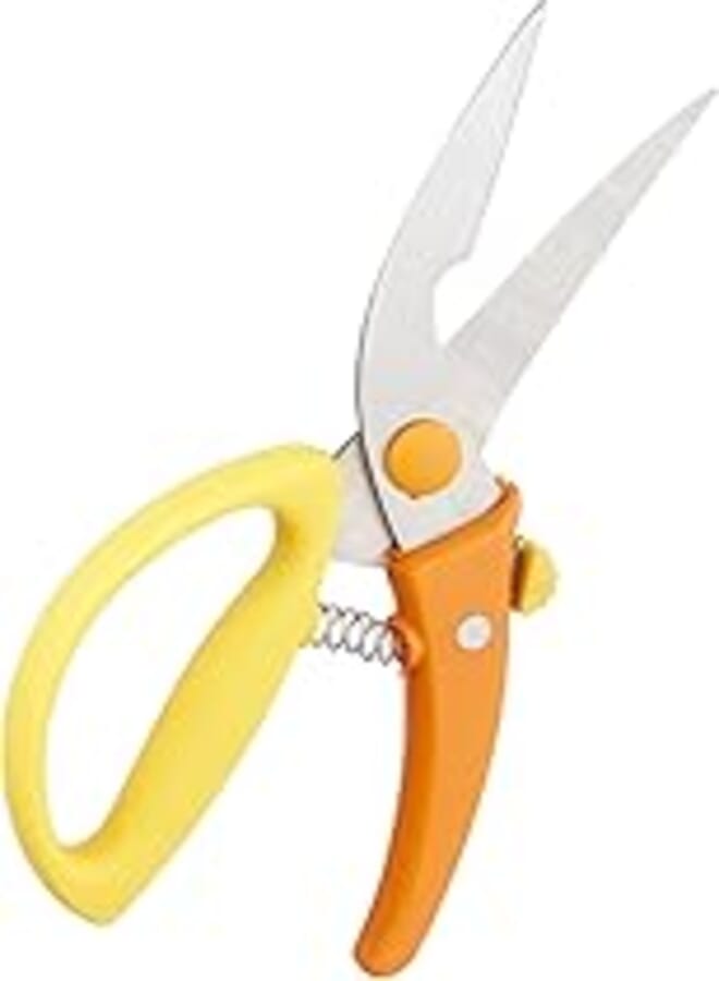 Image Stainless Steel Chicken Scissors with Plastic Handle - Multi Color