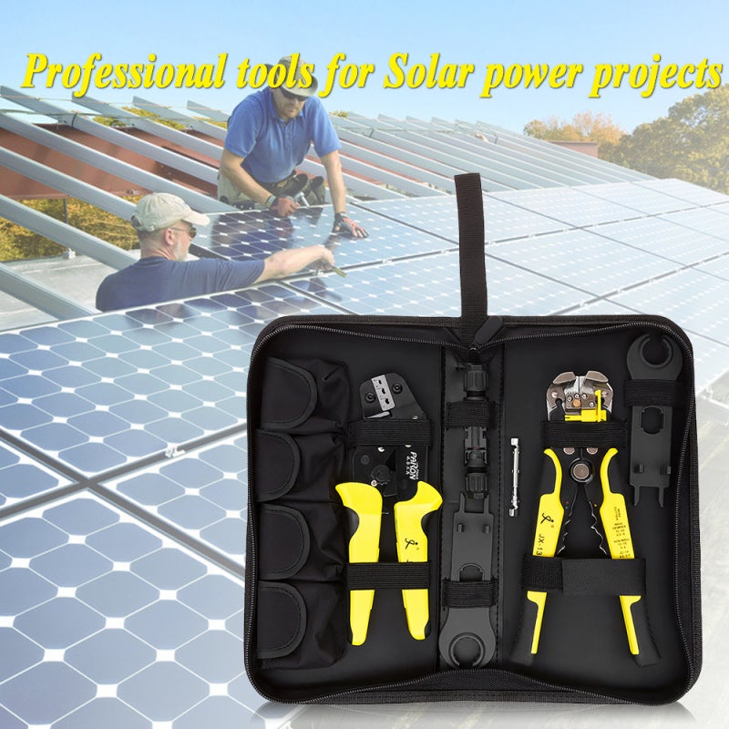 Paron Wire Crimper Tool: 14-10 AWG MC4 Solar Connector Compatibility - 50% Energy Saving Ergonomic Design, 24-10 AWG Wire Stripper for Solar Panel Installation - Image 4