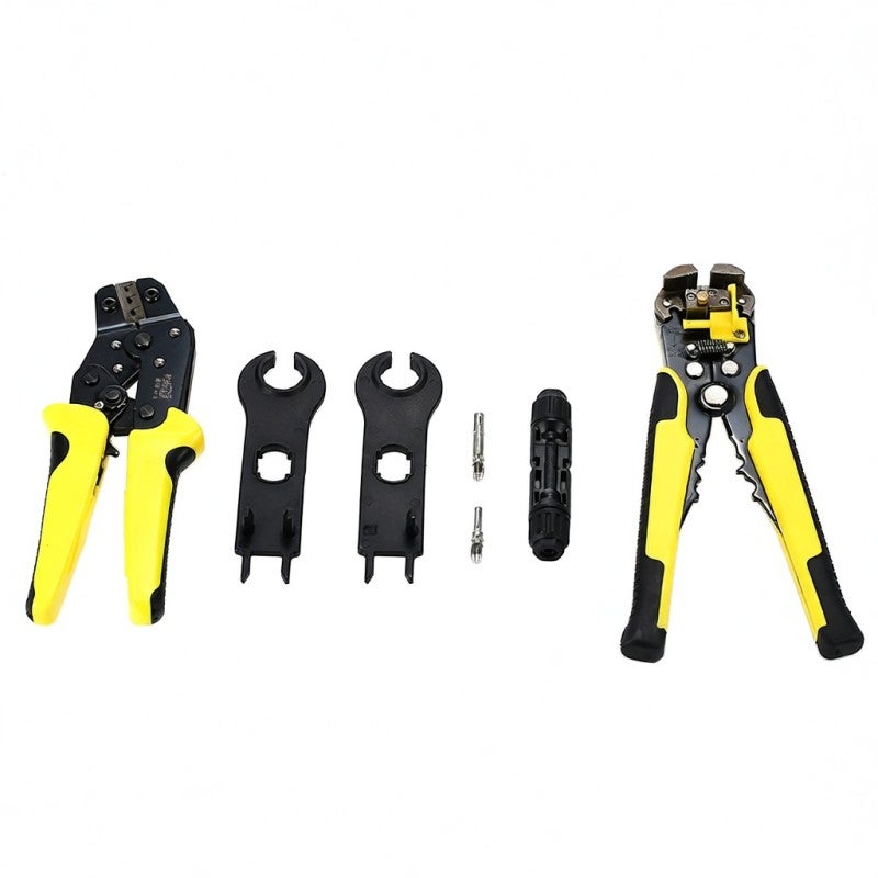 Paron Wire Crimper Tool: 14-10 AWG MC4 Solar Connector Compatibility - 50% Energy Saving Ergonomic Design, 24-10 AWG Wire Stripper for Solar Panel Installation - Image 1