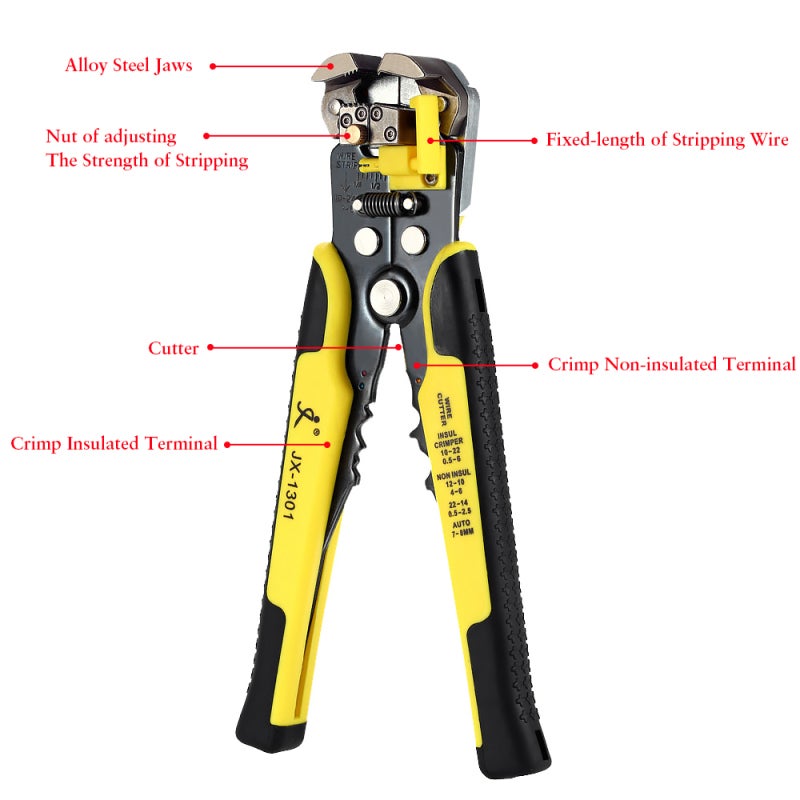 Paron Wire Crimper Tool: 14-10 AWG MC4 Solar Connector Compatibility - 50% Energy Saving Ergonomic Design, 24-10 AWG Wire Stripper for Solar Panel Installation - Image 2