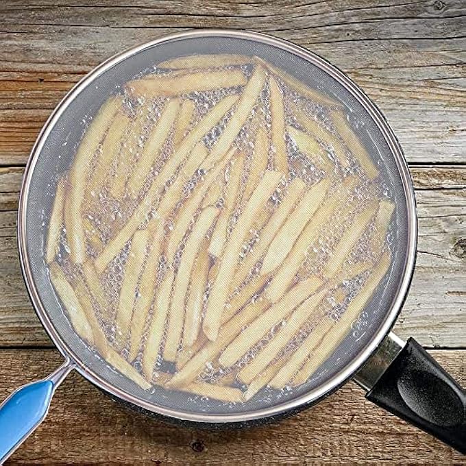 KASTWAVE Splatter Screen For Frying Pan Grease Guards Mesh Pot Oil Cooking Cover Skillet Lid Black - Image 4