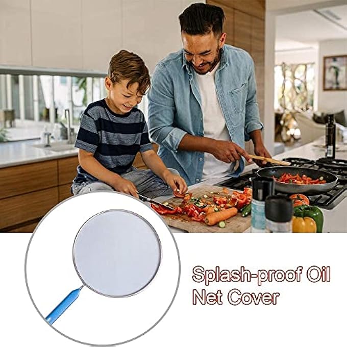 KASTWAVE Splatter Screen For Frying Pan Grease Guards Mesh Pot Oil Cooking Cover Skillet Lid Black - Image 5