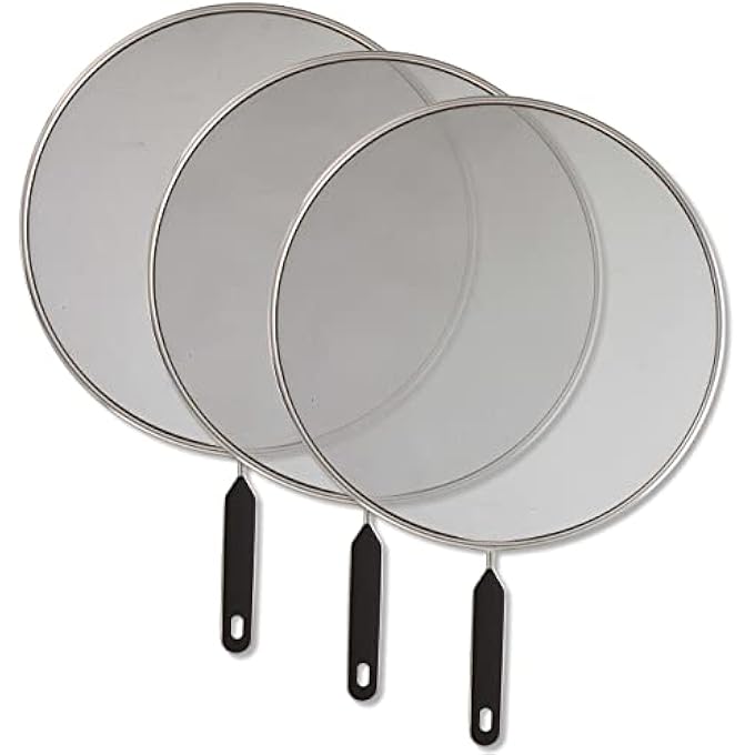 KASTWAVE Splatter Screen For Frying Pan Grease Guards Mesh Pot Oil Cooking Cover Skillet Lid Black - Image 1