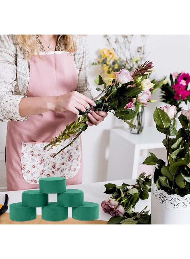 Happy D 6PCS Round Floral Foam Blocks, 8x4cm Cylinder Wet Dry Floral Foam, Florist Foam Block for Fresh and Artificial Flower, Ideal for Room Decor, Weddings, Party, Floristry Displays and Designs - Image 4