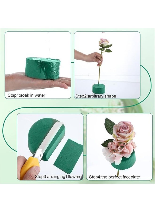 Happy D 6PCS Round Floral Foam Blocks, 8x4cm Cylinder Wet Dry Floral Foam, Florist Foam Block for Fresh and Artificial Flower, Ideal for Room Decor, Weddings, Party, Floristry Displays and Designs - Image 3