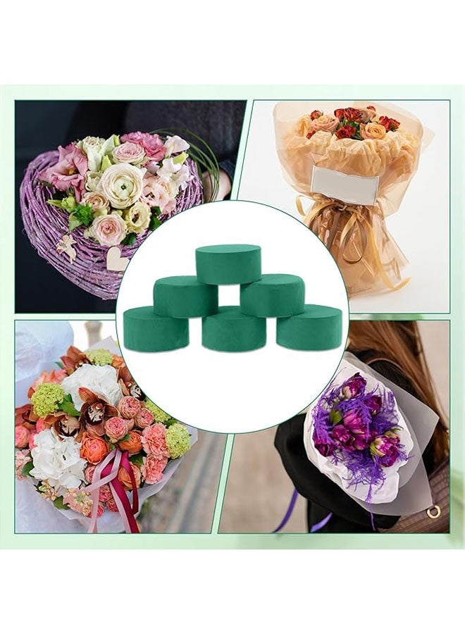 Happy D 6PCS Round Floral Foam Blocks, 8x4cm Cylinder Wet Dry Floral Foam, Florist Foam Block for Fresh and Artificial Flower, Ideal for Room Decor, Weddings, Party, Floristry Displays and Designs - Image 5