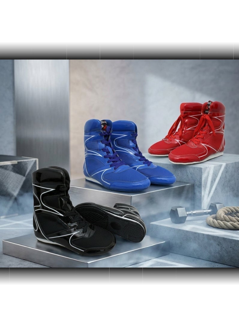 سبال ملاكمة أحذية كمال الاجسام مصارعة يقاتل أحذية مريحة حركة ارتفاع الجر رياضة حذاء للتدريب مواي تاي رفع الأثقال معدات رياضية المشي جري الصالة الرياضية - Image 5