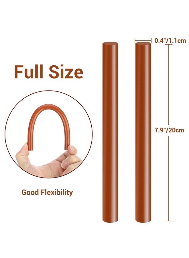 ENPOINT ENPOINT Hot Glue Sticks Full Size, 12 Pack Brown Hot Melt Glue Sticks Colored Standard, All Temp Adhesive Glue Sticks for Crafting, Decoration, Cards, Art, DIY, 8" Long x 0.43" Dia - Image 2