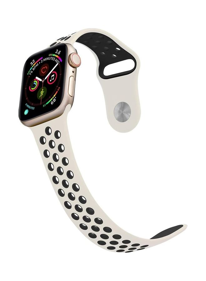 ICS Replacement Band For  Apple Watch Band 38/40 mm White/Black - Image 2