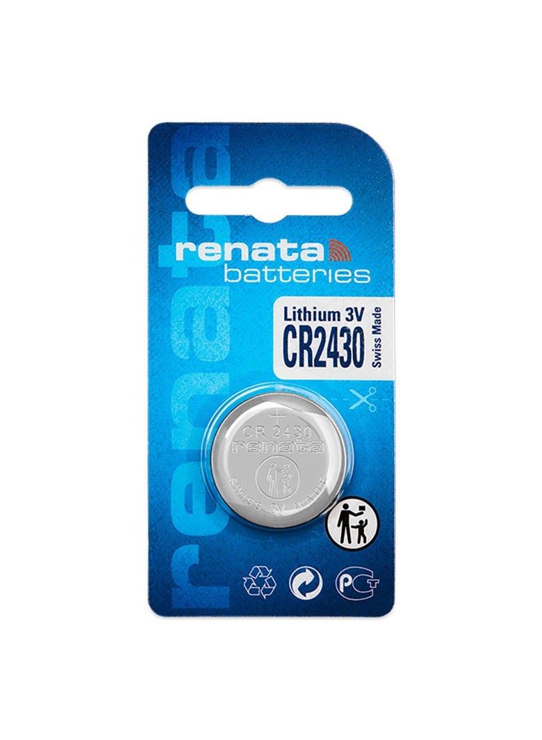 Renata 1-Piece Renata CR2430 Lithium 3V Swiss Made Battery - Image 1