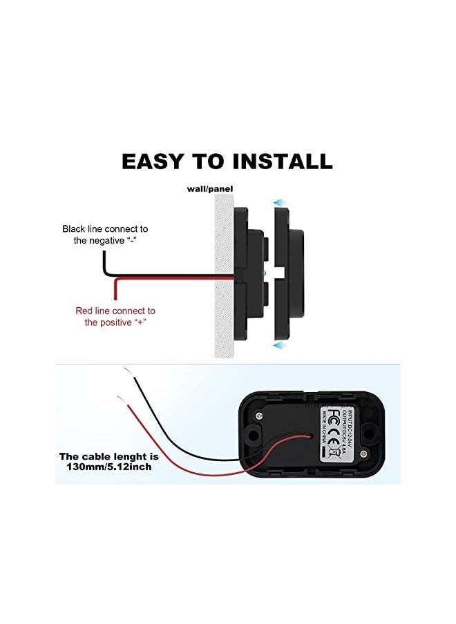 Dual USB Charger Socket 12V~24V 4.8A USB Car Charger Socket Waterproof Power Car Power Charger Socket Outlet Fast Charge Car Charger Adapter for Vehicles Car Boat Motorcycle SUV Truck Caravan - pzsku/ZB623F22715BBA535E83AZ/45/_/1691378777/2086ca83-ceeb-420a-a800-12e21f837eae