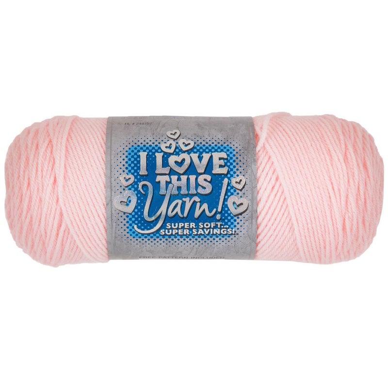 Hobby Lobby I Love This Yarn - 4 Medium 100% Acrylic Yarn for Crocheting & Knitting Blankets, Hats & Accessories, Set of 2, 102 Soft Pink - Image 2