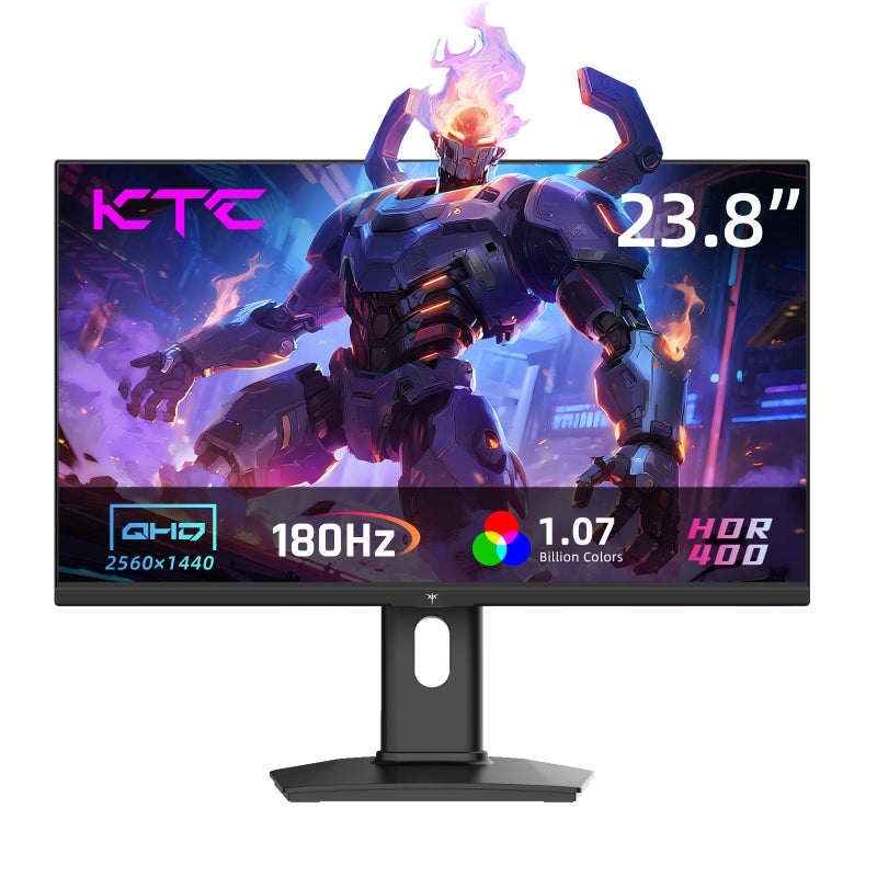 KTC 24 Inch Gaming Monitor 180Hz - 2K 1440P Computer Monitors, Fast IPS Monitor with HDR 400, Adaptive Sync, Up to 185Hz, HDMI 2.0 & Display Port 1.4, Height Adjustable, Vesa Mount, H24T7 - Image 1