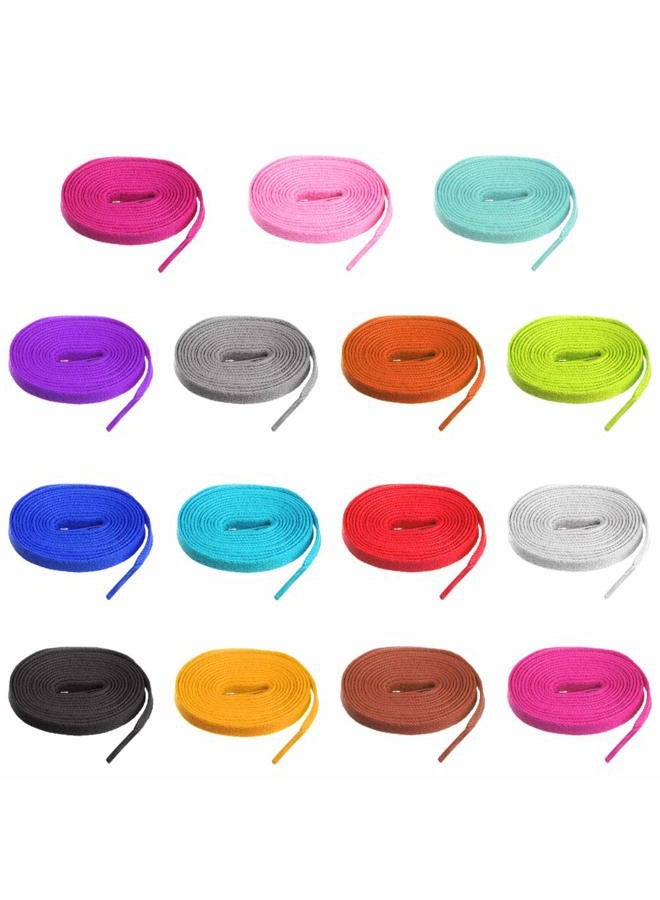 ISusser 15 Pairs 45" Flat Coloured Athletic Shoe Laces for Sneakers Skate Shoes Boots and Sport Shoes, Multicolored, Medium - Image 5