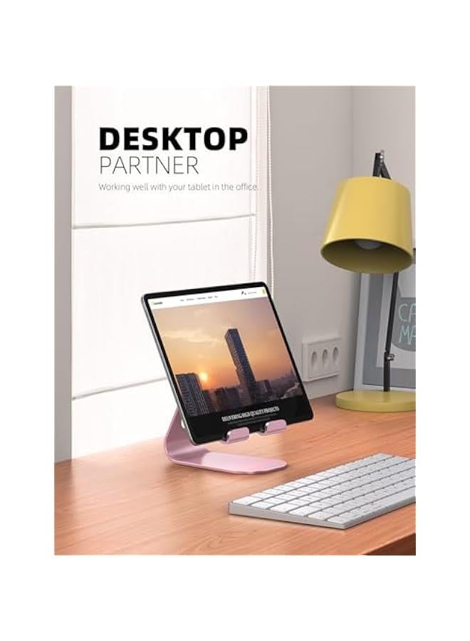 Arabest Adjustable Tablet Stand Compatible with iPad, Kindle, Nexus, and More - Rose Gold Stand for Tablets and E-Readers (4-13 inches) - Image 3