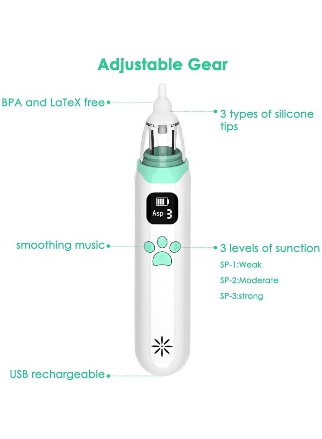 NIBEMINENT Electric Silent Baby Nasal Aspirator - White/Green - Image 5
