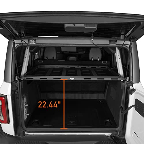 Hooke Road Bronco Rear Cargo Basket Rack Storage Trunk Shelf for 2021 2022 2023 2024 2025 Ford Bronco 4 Door Hardtops (Exclude Bronco Sport) - Image 5