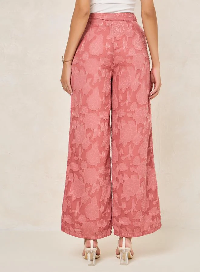 ستايلي Floral Woven Straight Fit Pants