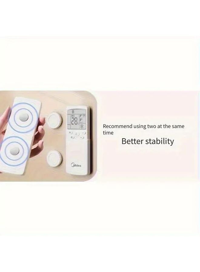 5 قطع حامل مغناطيسي للتحكم عن بعد لتثبيت الحائط محطة تركيب بدون حفر لاصق أبيض - Image 3